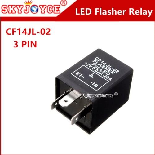 30X led flasher 3 pin led turn light flasher relay car blinker decoder relay 12V flash strobe controller flasher module for led