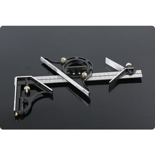 600mm 180 Degrees Multifunctional Ruler Adjustable Sliding Combination Angle Ruler Protractor Level Measuring Tool Professional