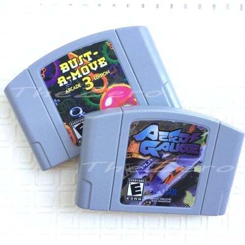 English Language Video Game for 64 Bit Console NTSC Version Bust-A-Move Arcade Edition Aero Gauge