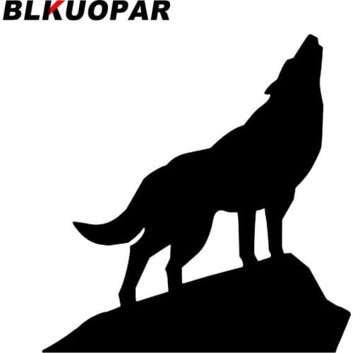 BLKUOPAR for Howling Wolf Vinyl Decal Sticker Car Truck Window Vinyl Car Stickers Air Conditioner Laptop Sunscreen Decoration