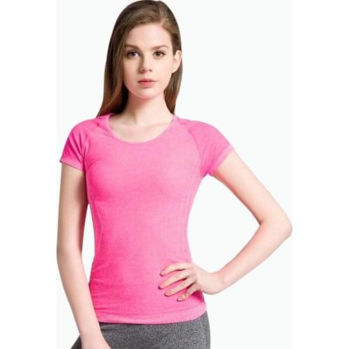 Quick Dry Slim Fit Sports T-shirts For Fitness Gym Yoga T-shirt Stretched Workout Tights Tops Yoga Shirts Women Clothes XL