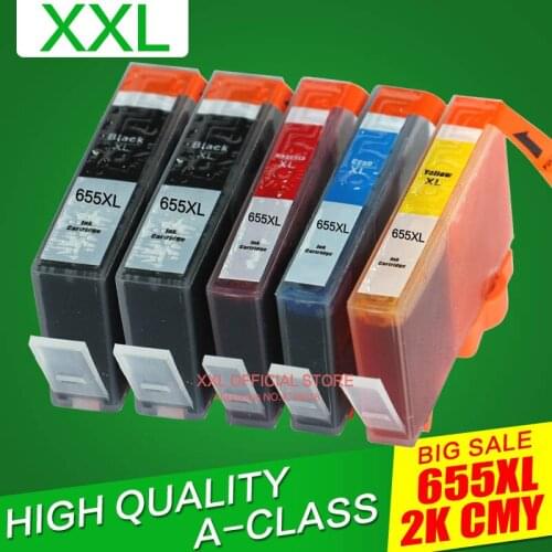 For HP 4615 Ink cartridge for HP Deskjet 4615 ink Advantage Printer ink cartridge 655 S655 with chip with ink