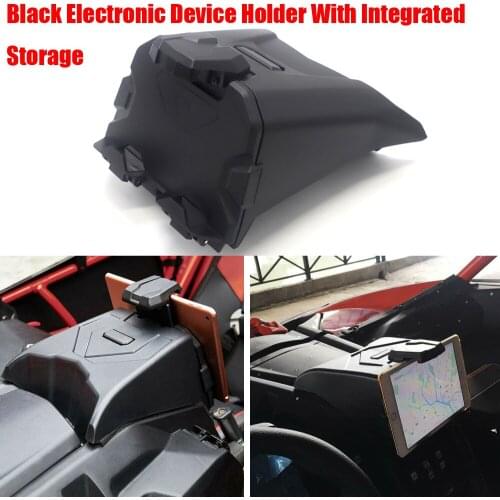 For 2017 2018 Can Am Maverick X3 Models Black Electronic Device Holder With Integrated Storage