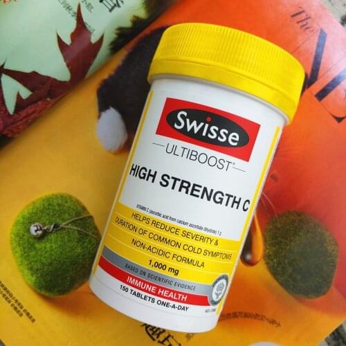 Swisse HIGH STRENGTH Vitamin C VC 1000mg 150 Tablets for Colds Relief IMMUNITY Adults Health Supplements Antioxidant Skin Beauty