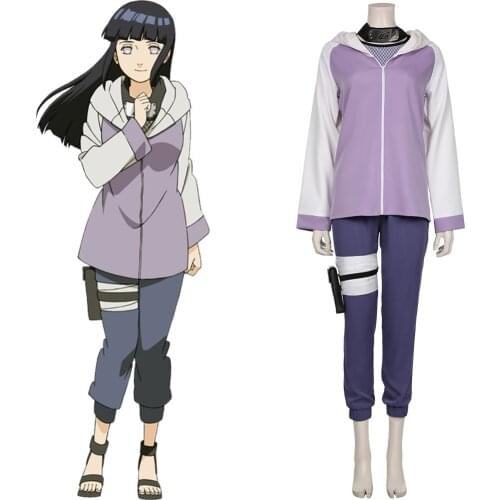Hyuga Hinata Cosplay Costume Jacket Pants Outffits Uniform Full Suit Halloween Carnival Costumes