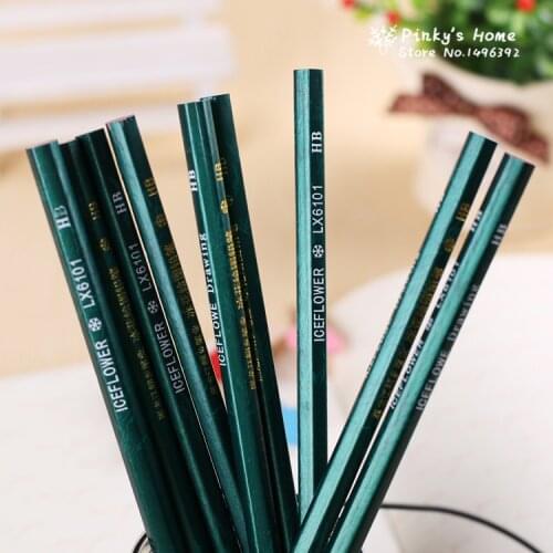 10 pieces/lot) Student Stationery Wooden Pencil Drawing Pencil Hardness 2B Environmental Pollution Pencils Office Supplies