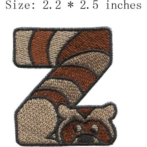 Lazy cat 2.2"wide DIY new fonts embroidery patch for cookie patch/iron on/Z letter