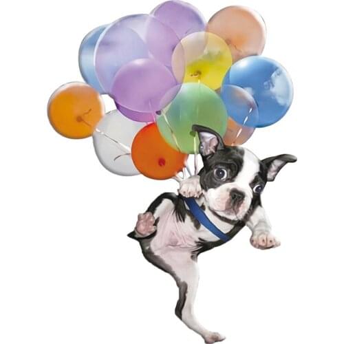 Cartoon Cute Cat/Dog Car Hanging Ornament with Colorful Balloon Hanging Ornament Decoration for Auto Car Style