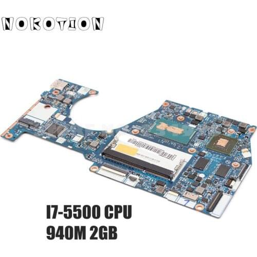 NOKOTION BTUU1 NM-A381 MAIN BOARD For Lenovo Yoga 3 14 Laptop Motherboard I7-5500 CPU DDR3L 940M 2GB GPU