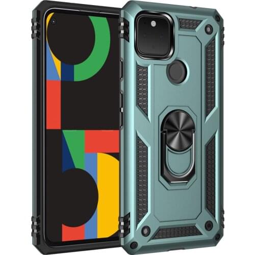 Rugged Armor Ring Stand Fundas Cover for Google Pixel 5 4a 5G Pixel5 Pixel4a Case TPU Bumper Shockproof Hard Shell Housing