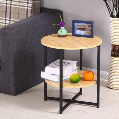 Simple round coffee table flower pots literary creative homestay retro in Nordic style small side table corner WF611950