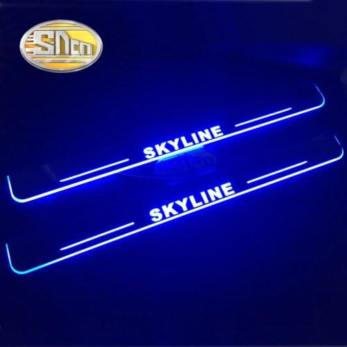 SNCN Waterproof Acrylic Moving LED Welcome Pedal Car Scuff Plate Pedal Door Sill Pathway Light For Nissan Skyline R32 R33 R34 R3