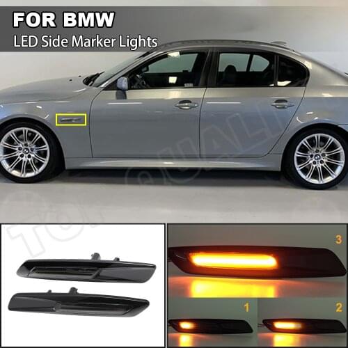 LED Dynamic Side Marker Indicator Sequential Light For BMW E60 E61 E82 E88 E90 E91 E92 E93 Turn Signal Light Blinker Lamps