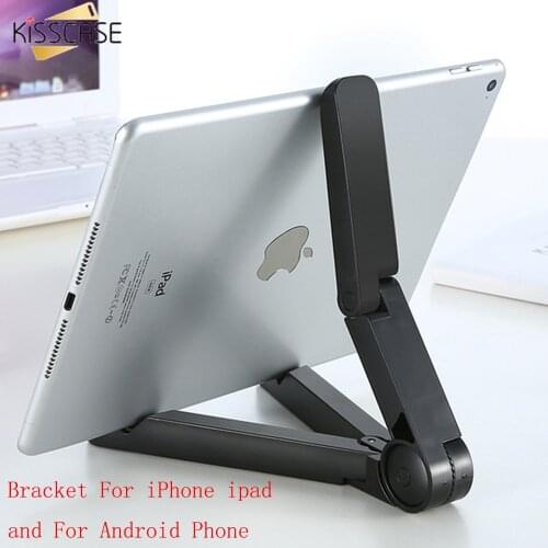 KISSCASE Universal Mobile Phone Holder Stand Mini Foldable Desk Holder For iPhone For Samsung Xiaomi Huawei Holder For iPad