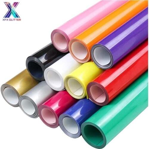 XINFANGXIU 25cmX1Yard Heat Transfer Vinyl TPU Iron on Vinyl for T-Shirt HTV Vinyl for Cricut T-shirt Iron on HTV Heat Vinyl DIY