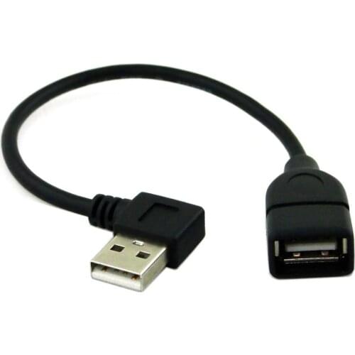 10cm 20cm 40cm USB 2.0 A Male to Female 90 Angled Extension Adaptor cable USB 2.0 male to female right/left/down/up cable cord