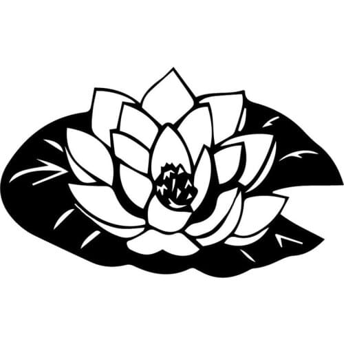 16.7X10.3CM Lotus Water lily Flower Creative Car Sticker Bumper Decoration Decal
