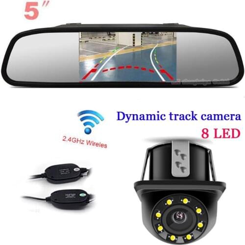 2018 Intelligent Dynamic Trajectory Parking parktronic Camera Reverse Backup Vehicle Tracks with 5 inch Car Monitor use all car