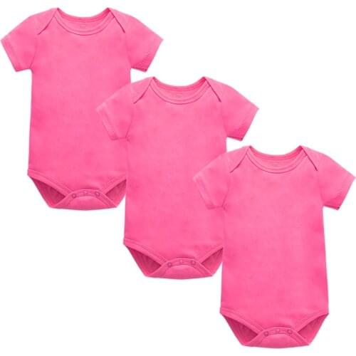 3 Pack Baby Bodysuit For Girls And Boys Short Sleeve Pink Cotton Outfits Summer Infant Body Newborn Onesies Baby Clothes