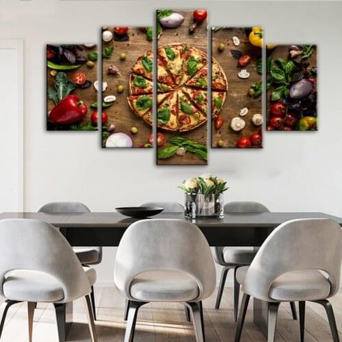 5pcs Diamond Embroidery Pizza Food 5D Diy Diamond Painting Full Square diamond round 3d picture Mosaic Rhinestone Decoration
