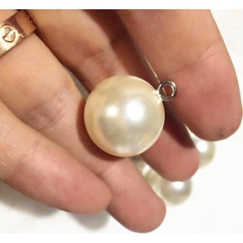 Sewing buttons 5pcs 20mm Round pearl buttons for clothing Shank Button sewing accessories women clothing material