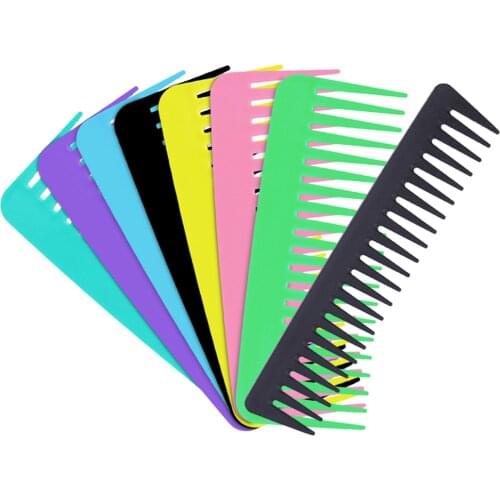 Anti-static Large Wide Tooth Comb Hairdressing Comb Women Hanging Hole Handle Grip Curly Hair Hairbrush Beauty Hair Combs