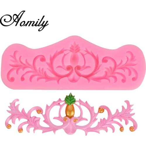 Aomily Vintage Relief Pineapple Fondant Mold Cake Jelly Sugar Craft Chocolate Decorating Moulds Tools Silicone Ice Cube Molds