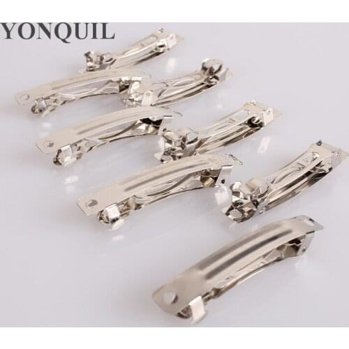 Free shipping 50mm rhodium plated french Hair Barrette Clips Findings Iron Hair Clips Findings DIY hair accessories 300pcs/lot
