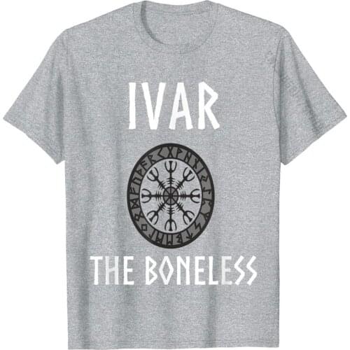 Vikings Ivar The Boneless Norse Gift For Viking Lover T-Shirt Tops Tees Retro 3D Printed Cotton Men T Shirts Funny