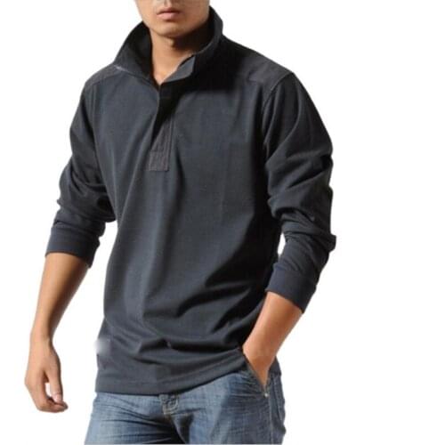 Cotton Casual T-shirts Men Spring Loose Long Sleeved Tactical Shirts Military Big Size Business Leisure Underwear