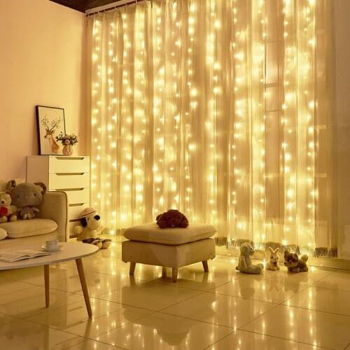 3x2/3x3/6x3 AC220v Led Icicle Curtain Fairy String Light Christmas Tree Garland Wedding Home Window Party Decor Indoor Strings