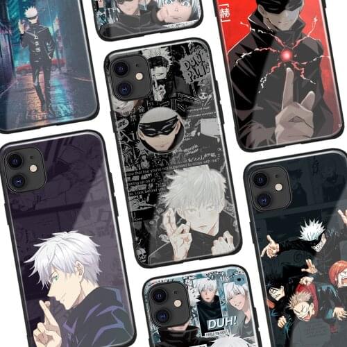 Gojo Satoru Jujutsu Kaisen Glass Soft Silicone Phone Case FOR iPhone SE 7 8 Plus X XR XS 11 12 Mini Pro Max Sumsung Cover Shell