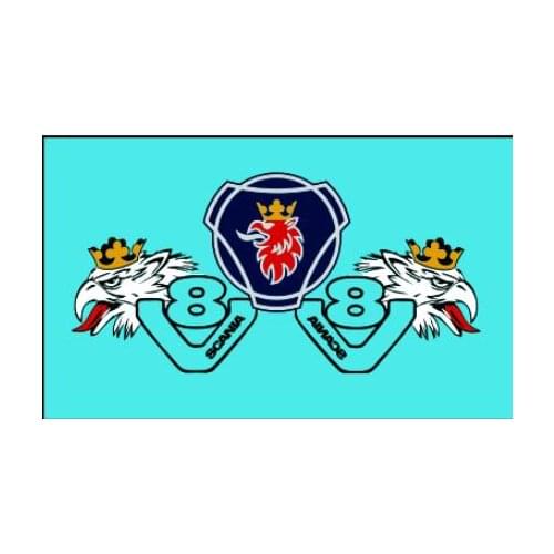 Custom car flag scania car banner 3x5ft 100% polyester 02