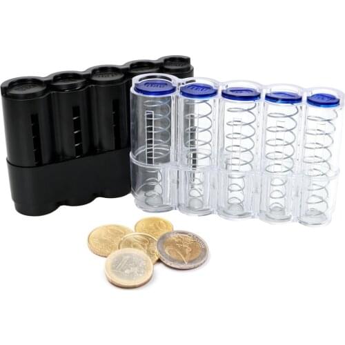 XINCHEN Euro Coin Saving Box Creative Coins Purse Holder Case Money Dispenser Storage Jar Home Decor