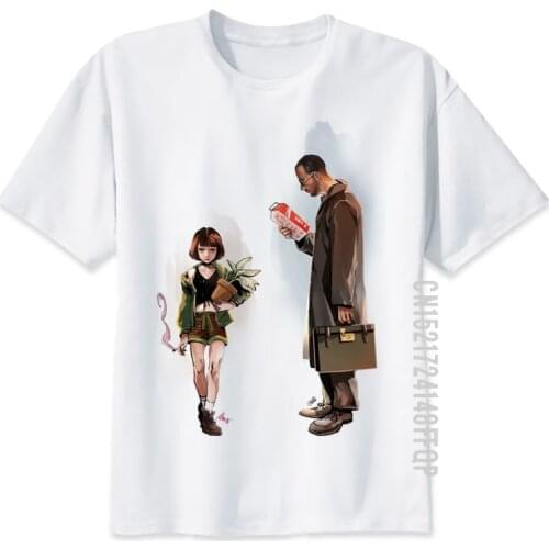 100% Cotton Leon The Professional T-Shirt Men Summer Fashion Tshirt Casual Movie Printed Tee Shirt For Male Graphic Top Tees
