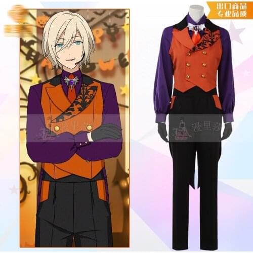 The Game Ensemble Stars2 Halloween All members Pumpkin color uniform Cosplay Party Costume outfit H
