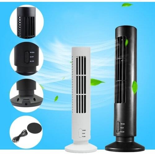 New 5V 2.5W Mini Portable Cooling Purifier Air Conditioner Tower Bladeless Home Office PC Computer Laptop USB Desk Fan