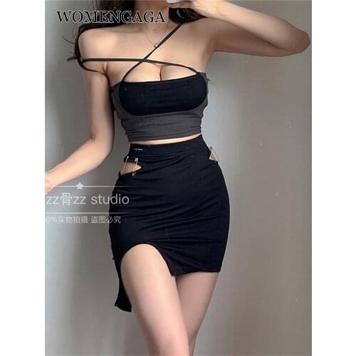 WOMENGAGA New Patchwork Sexy Navel Fashion Sleeveless Vest Summer Tank Tops Boho Korean Sexy Women Girl Female E8V3