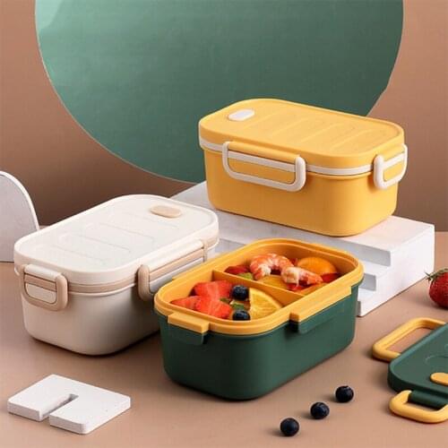 Portable Lunch Box with Compartments Bento Box Food Storage Container Microwave Children Kids School Office Kitchen 1000ml