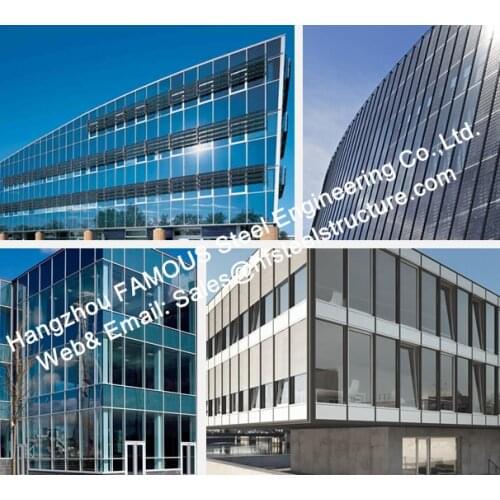 Pre-glazed Double Skin Unitized Glass Facade Curtain Wall Hidden Frame Design and Installation