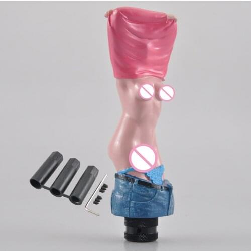 Gear Shift Knob Shifter For Sedan Coupe SUV Crossover Truck Wagon Hatchback Pink Shirt Naked Sexy Lady Girl Goddess Style Custom