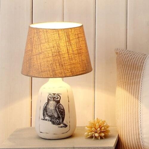 Nordic modern simple colorful table lamp living room study bedroom bedside lamp European Rural LED decorative table lamp