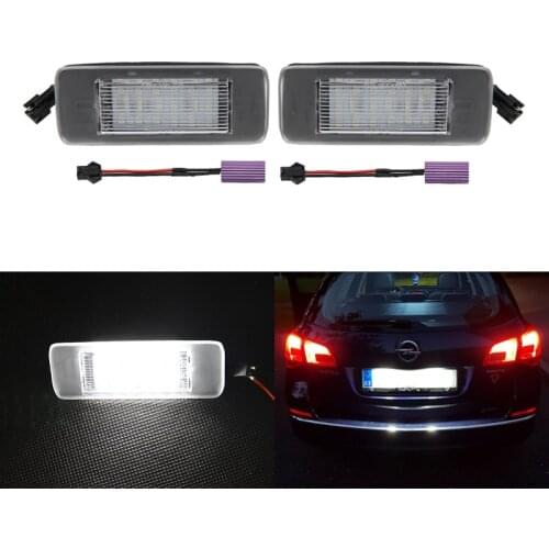 CAN-bus 18-SMD Led Number License Plate Light Module For Opel Vauxhall Astra J Sports Tourer Estate Zafira Tourer C 09-15