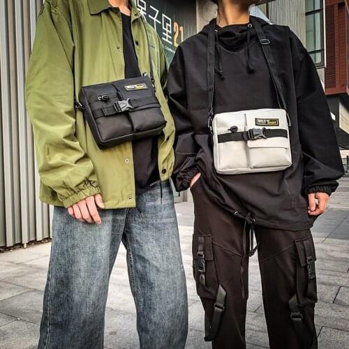 Trend Men Shoulder Bag Unisex Multi-Function Handbag Streetwear Bag Travel Zipper Messenger Bags Boy Crossbody Pouch Phone Pouch