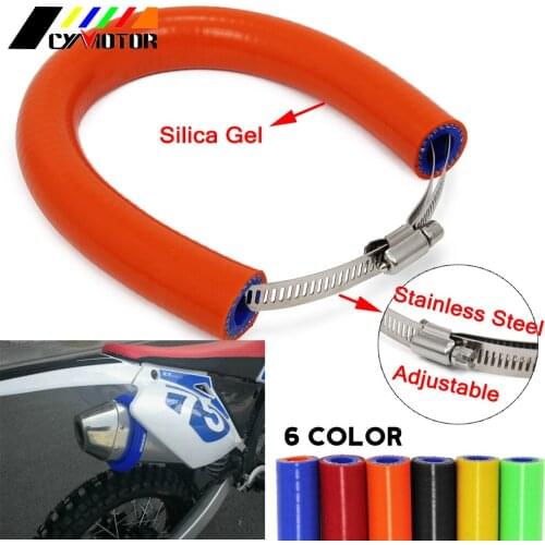 Motorcycle Universal OTOM Exhaust Protector Cover Guard Anti-hot Oval Roung For KTM EXC SX SXF EXCF XCW MX 250 350 450 500 525