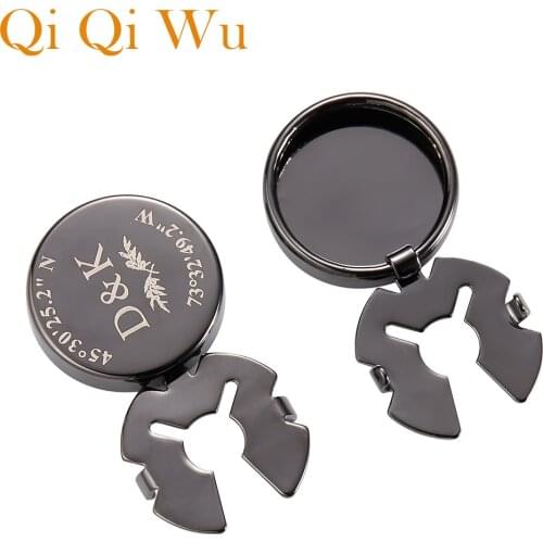 Personalised Mens Cover Cufflinks Wedding Cuff links Buttons Custom Engraved Logo Normal Suit Shirt Cufflink Round Jewelry Gifts