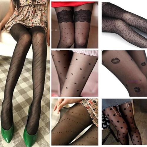 6 Styles Women Sexy Tights For Girls Women High Waist Fishnet Dress Sheer Pantyhose Yarns Garter Fish Net Stockings Plus Size