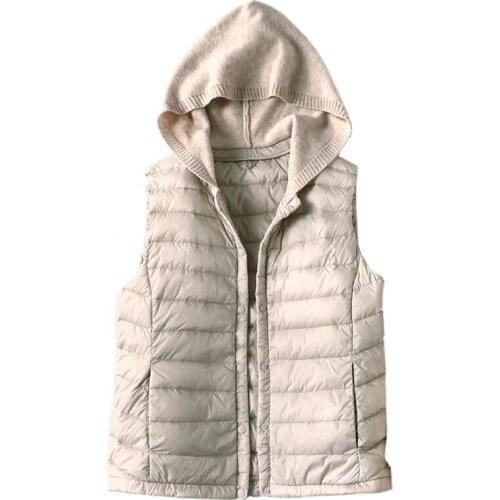 New 2021 Autumn And Winter Womens Vest Down Jacket Womens Waistcoat Large Size Womens Sleeveless Jacket
