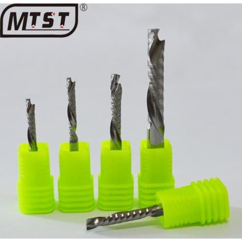 1pc 3.175 4 5 6 8mm single flute composite tungsten steel milling cutter up and down spiral cutter wood board solid plywood cut