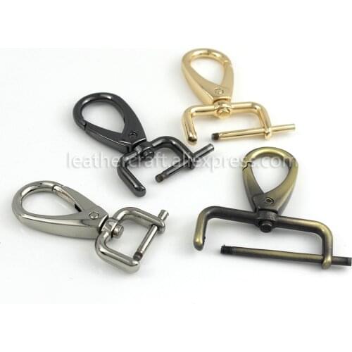 1pcs Metal Detachable Snap Hook Trigger Clips Buckles for Leather Strap/ Belt Keychain Webbing Pet Leash Hooks 5 Sizes